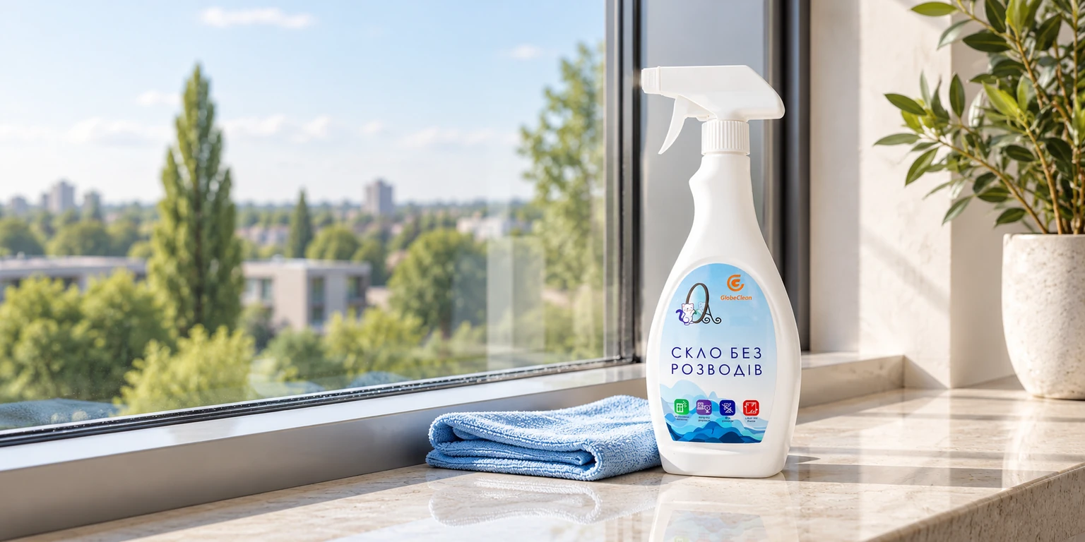 Скло — засоби GlobeClean у сучасному інтер’єрі