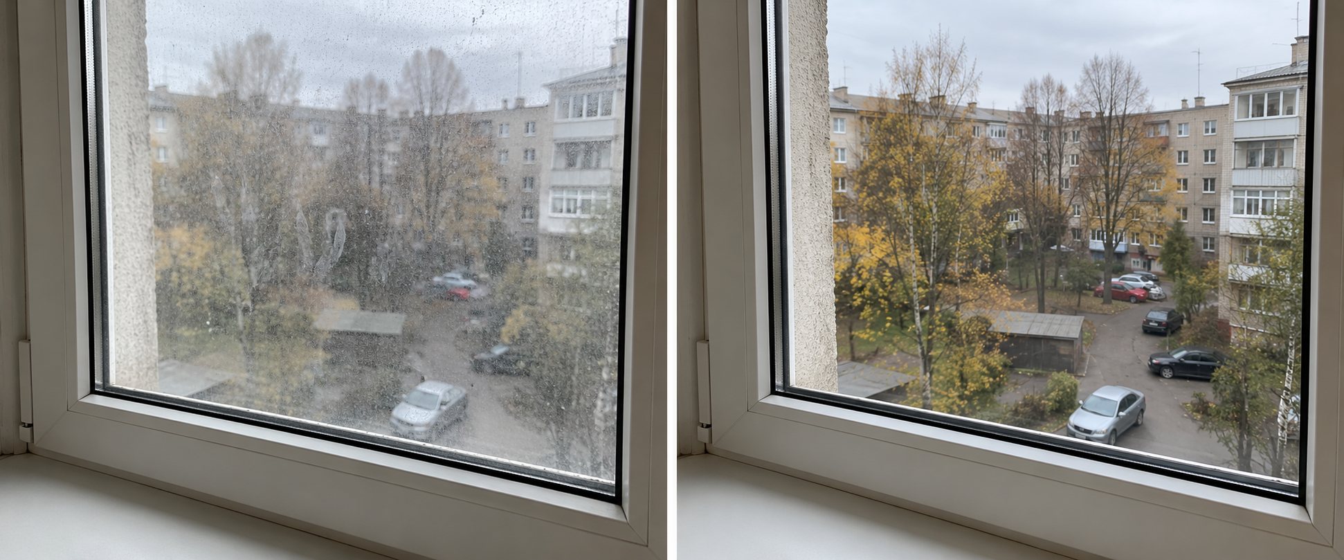 Порівняння поверхні до та після очищення
